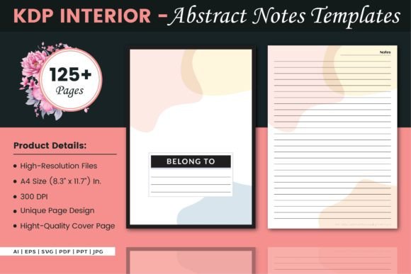 Abstract Notes: Graphics for KDP Interiors & Handmade Design