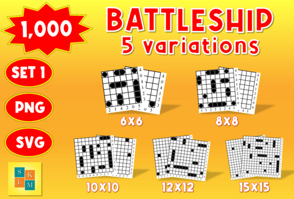 Battleships Logic Puzzle Graphics for Kdp Interiors