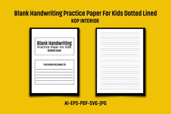 Blank Handwriting Practice Paper – KDP Graphics & Interiors