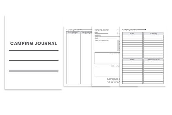 Camping Journal Graphics for KDP Interiors