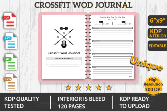 Crossfit Wod Journal KDP Interior Graphics
