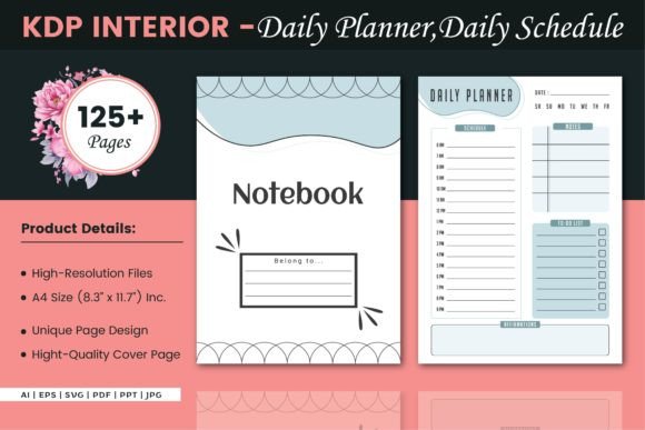 Daily Planner & Schedule Graphics for KDP Interiors