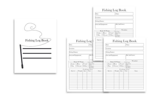 Fishing Log Book Graphics for KDP Interiors