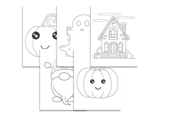 Halloween Coloring Pages: Graphics for Kdp Interiors