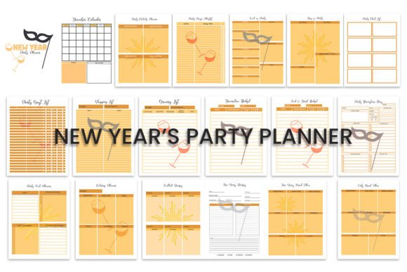 New Year’s Party Planner Graphics for Kdp Interiors