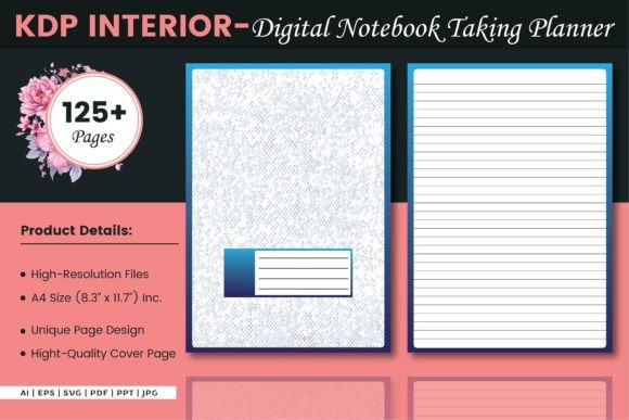 Notebook Taking Planner Graphics for KDP Interiors