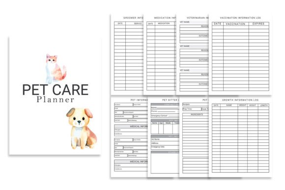 Pet Care Planner Graphics by Kdp Interiors