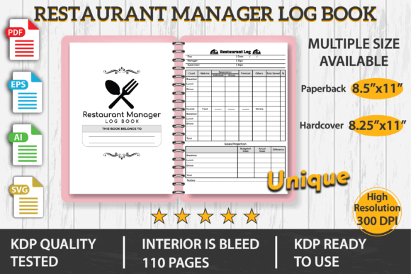 Restaurant Manager Log Book