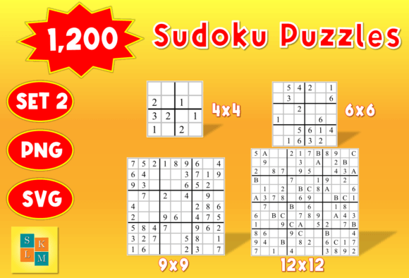 Sudoku Puzzles 1,200: Graphics for Kdp Interiors & Handmade Brands