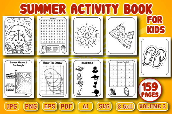 Summer Activity Book for Kids Vol. 3: Graphics & KDP Interiors