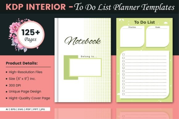 To Do List Planner: Graphics for Kdp Interiors