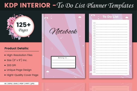 To-Do List Planner: Graphics & KDP Interiors